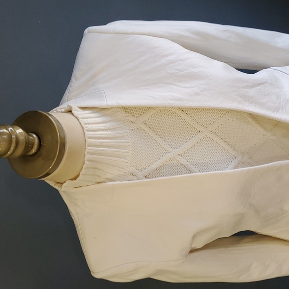 J.crew off white high collar cable knit sweater size s - Picture 10 of 16